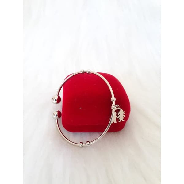 Pulseira Bracelete Feminino Casal de Filhos Moda Blogueira Aço Inoxidável 316L