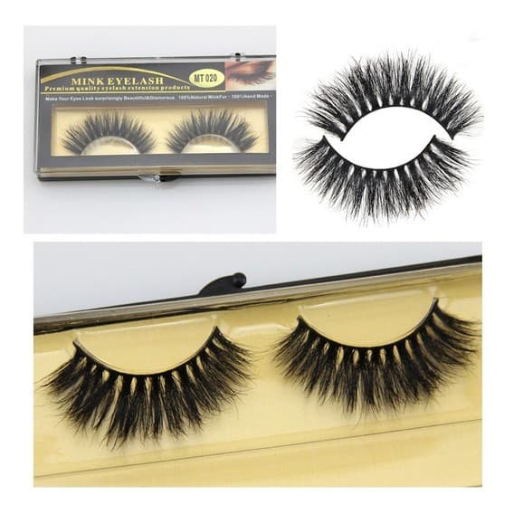 1 Par De Cílios Postiços 3d Grosso Mink - Eym020