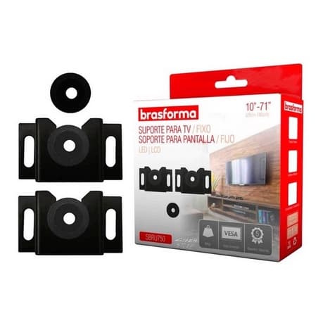 Suporte Universal fixo para TV s LED, LCD, Plasma, 3D e Smart TV de 10” a 71” - BRASFORMA