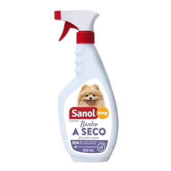 Banho a Seco Gatilho (Spray) Para Cães 500ml - Sanol Dog