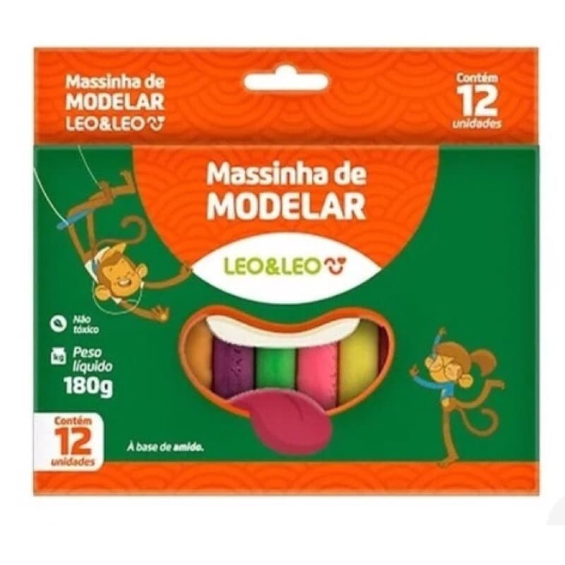 Massa De Modelar 12 Cores - Leo&leo