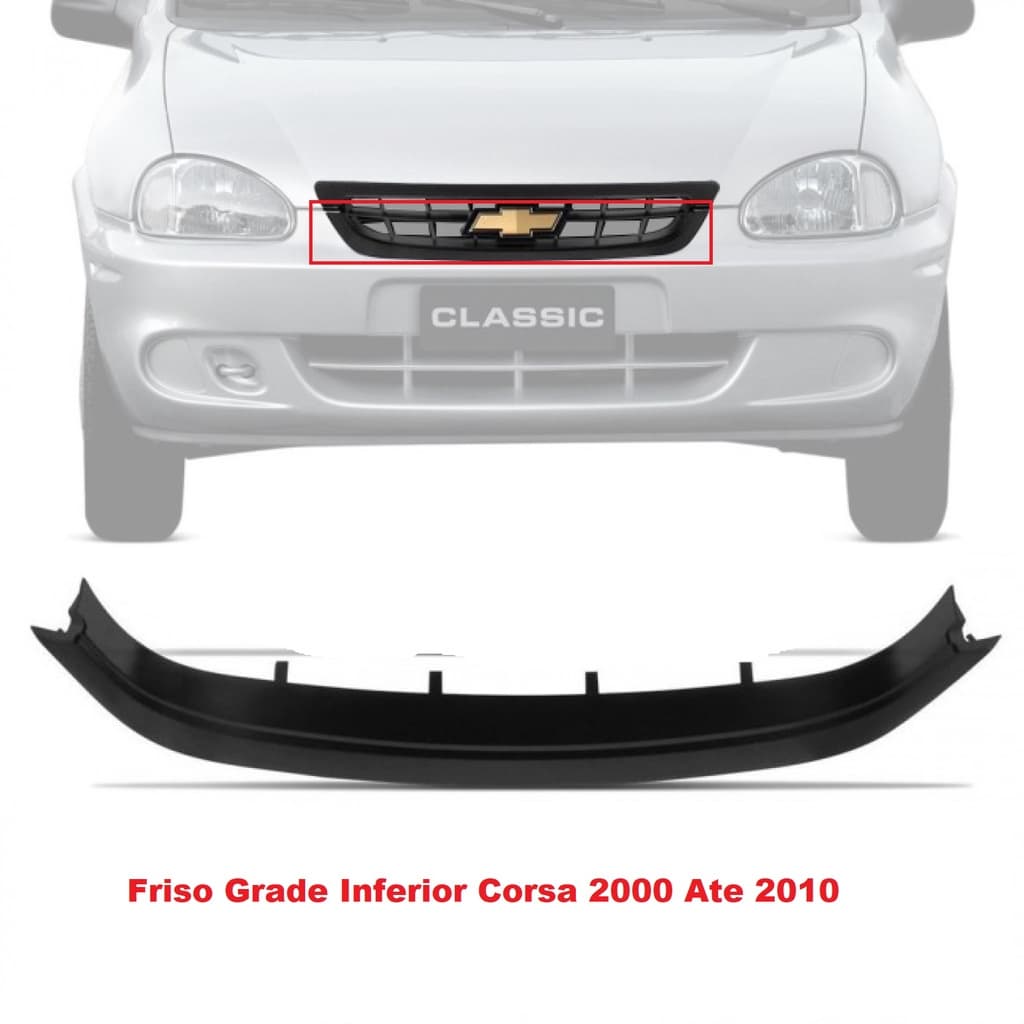 Moldura Inferior Da Grade Dianteira corsa Classic 2005/2010 12058