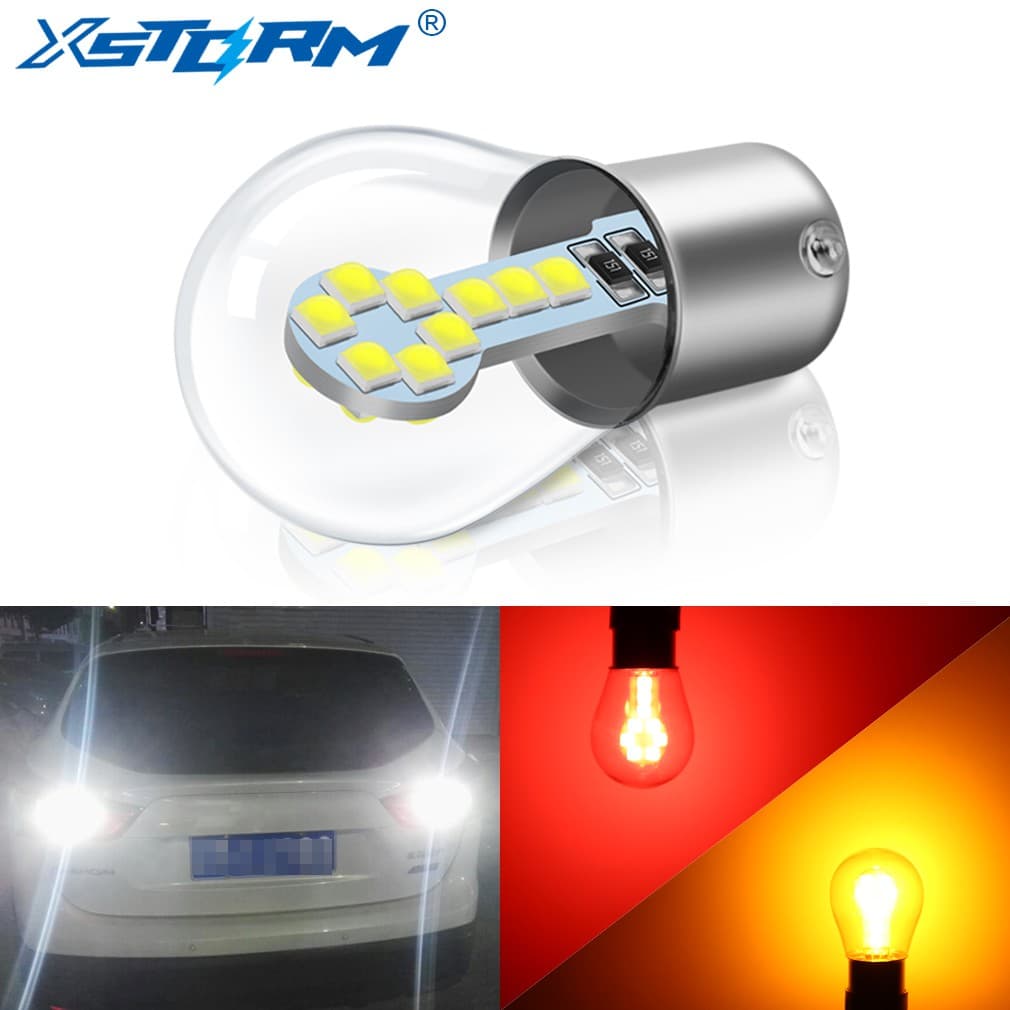 1156 Ba15S P21W Led 1157 Bay15D P21 / 5w L Mpdas Led Ampola R5W R10W 18smd 800lm L Mpda De Dire O Do Carro 12v