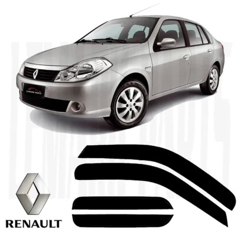 Calha De Chuva / Defletor  4pts Renault Symbol 2009/2013 92002a