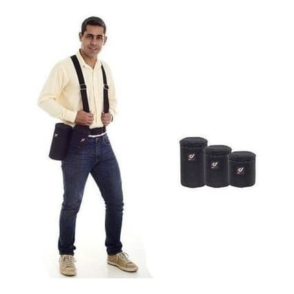 Suspensorio Com 3 Cases Para Lentes Fotograficas Bolsa