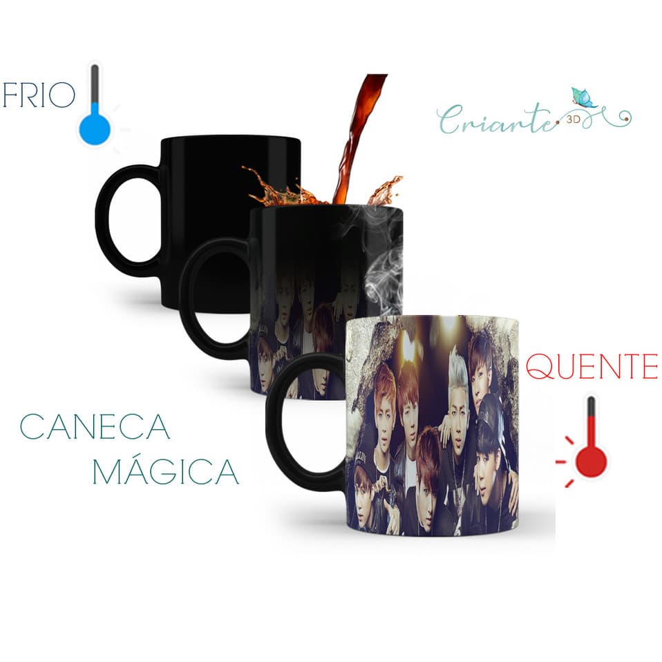 Caneca Porcelana Mágica BTS Modelo #06