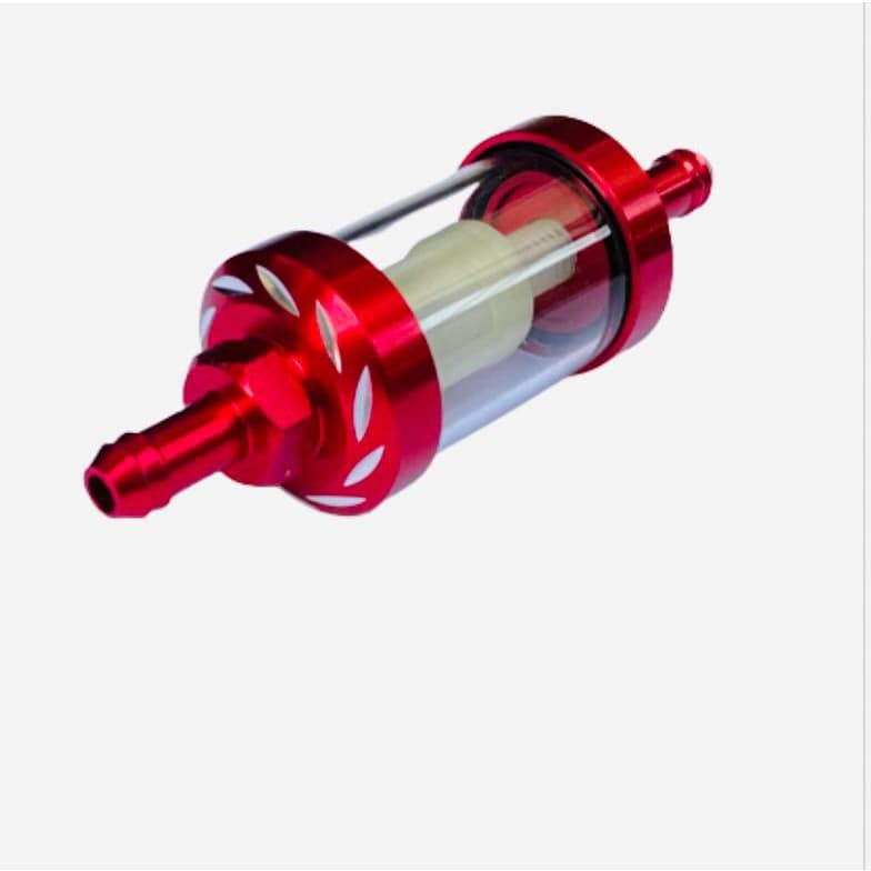 Filtro De Gasolina Vermelho de Acrilico Kit Motor Bicicleta Motorizada 80cc