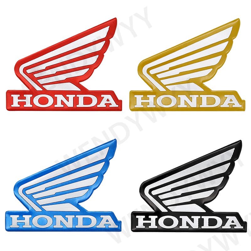1 Par De Emblema De Logotipo De metal Esquerdo E Direito Asa Honda Adesivo Cromado Em Relevo Para Motocicleta