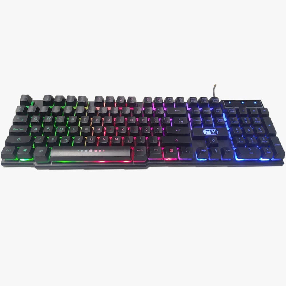 Teclado Gamer Semi Mecanico RGB LED Retroiluminado ABNT em PT/BR modelo GK-41