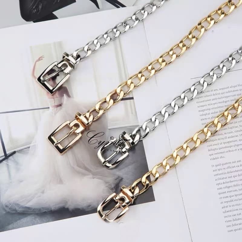 Cinto De Corrente Feminino Metal Moda