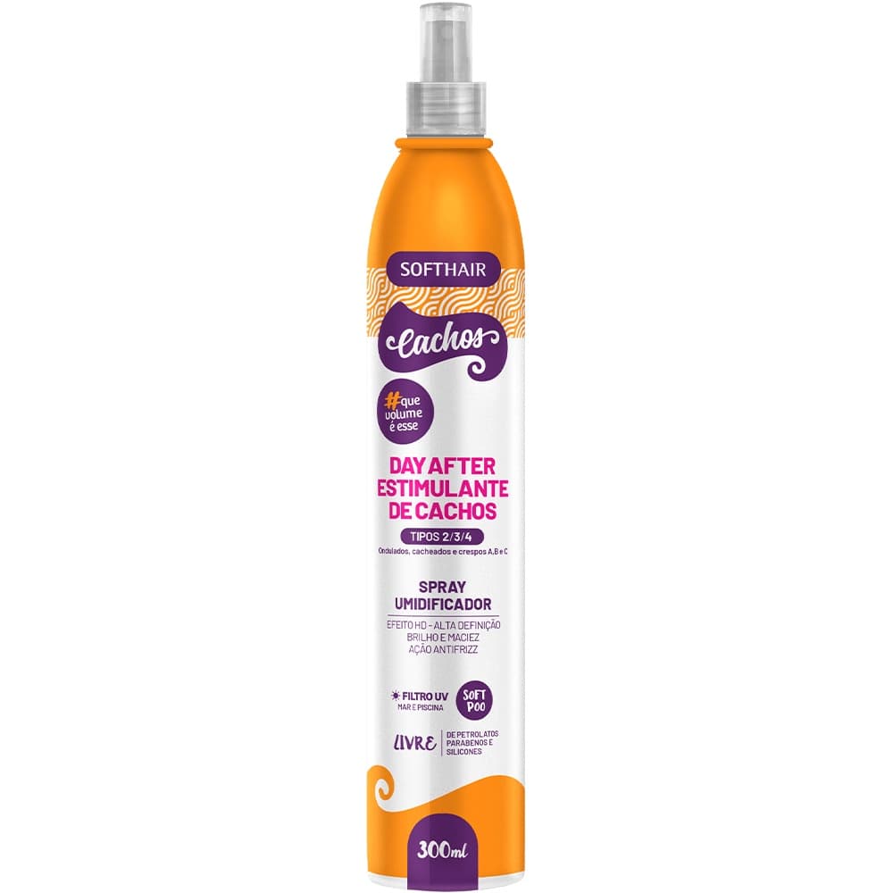 Spray Umidificador Day After Estimulante de Cachos 300ml tipo 2/3/4 SoftHair