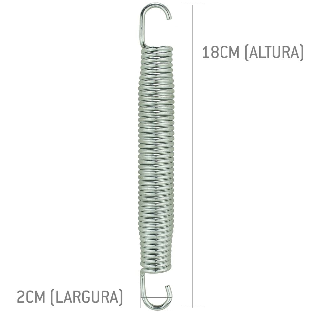 Molas Bicônica de 18cm em Aço Zincado para Cama Elástica Pula-pula