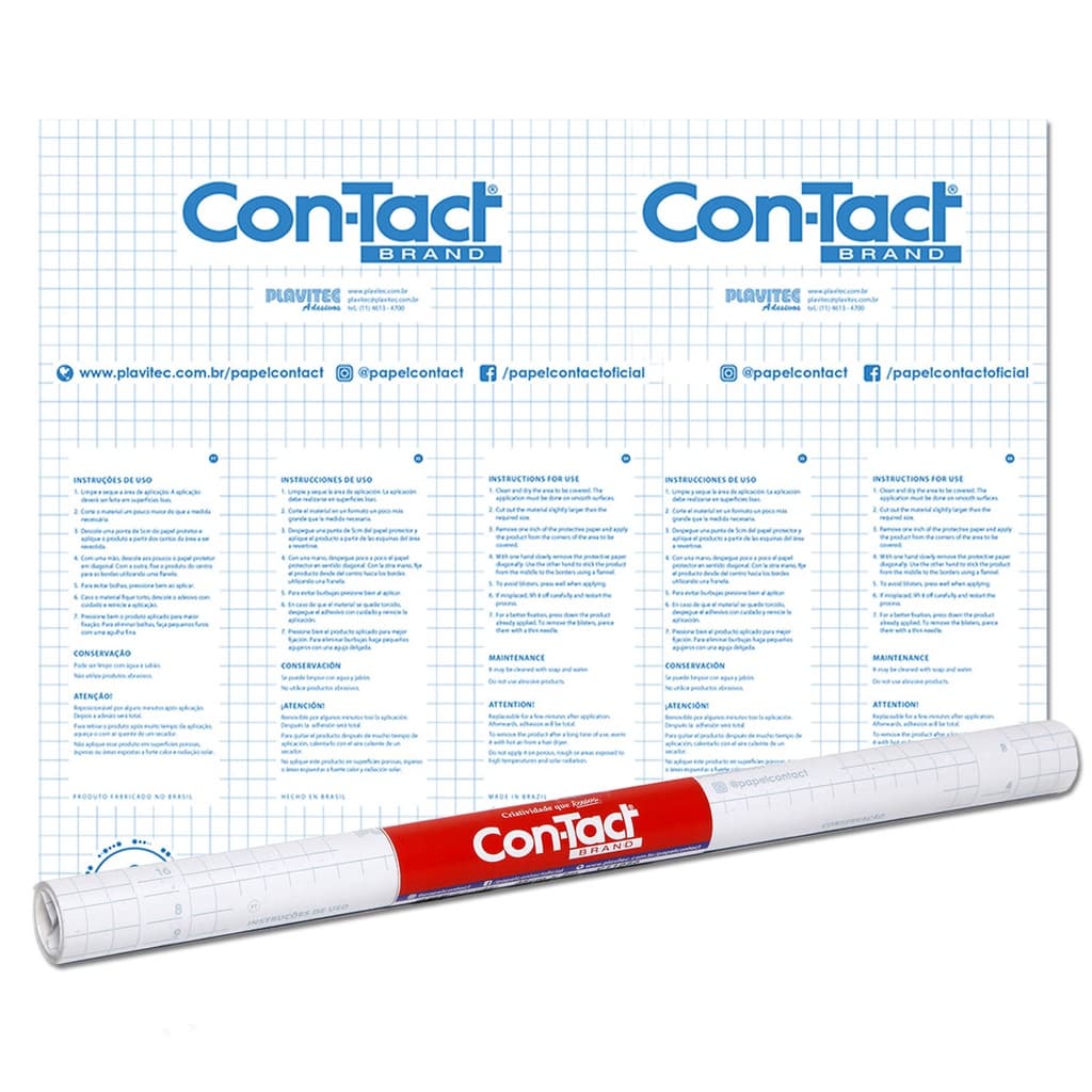 Papel Contact Adesivo Transparente Incolor 80 Micra Rolo
