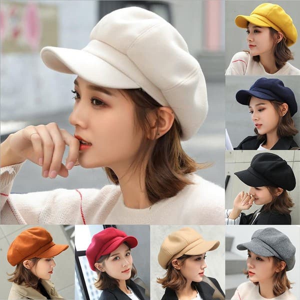 Boina Gorro Chapéu Feminina Aveludada Com Forro  Liso