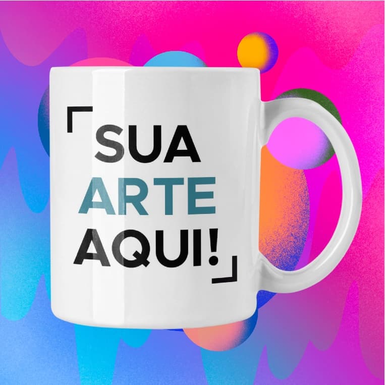 Caneca Personalizada com foto, Caneca de Porcelana com foto 325 ML. Caneca personalizada com sua arte!