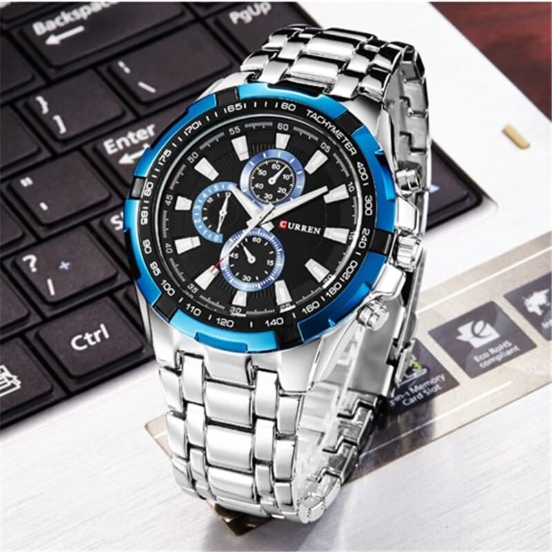 Top Marca Curren Relógios Homens Fashion & Casual Quartz Relojes Masculino Banda De Aço Analógico Sports Relógio De Pulso Clássico