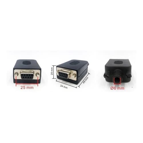Conector Db9 Femea Com Borne