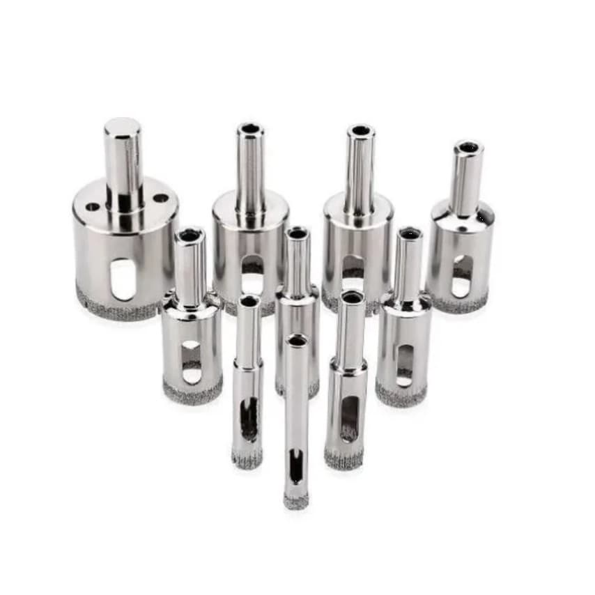 Kit 10 Brocas Diamantadas Vidro Mármore Piso Ceramica 6 30mm emvio Rápido