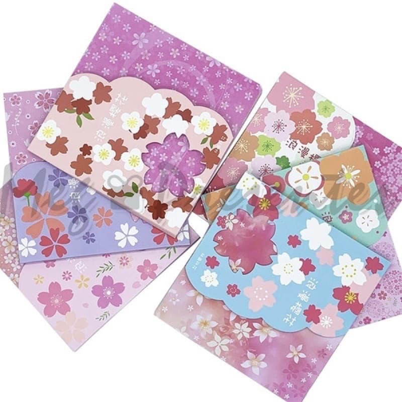 Papel Dobradura Origami Sakura 8 Estampas Dupla Face 17x17cm 48 Folhas