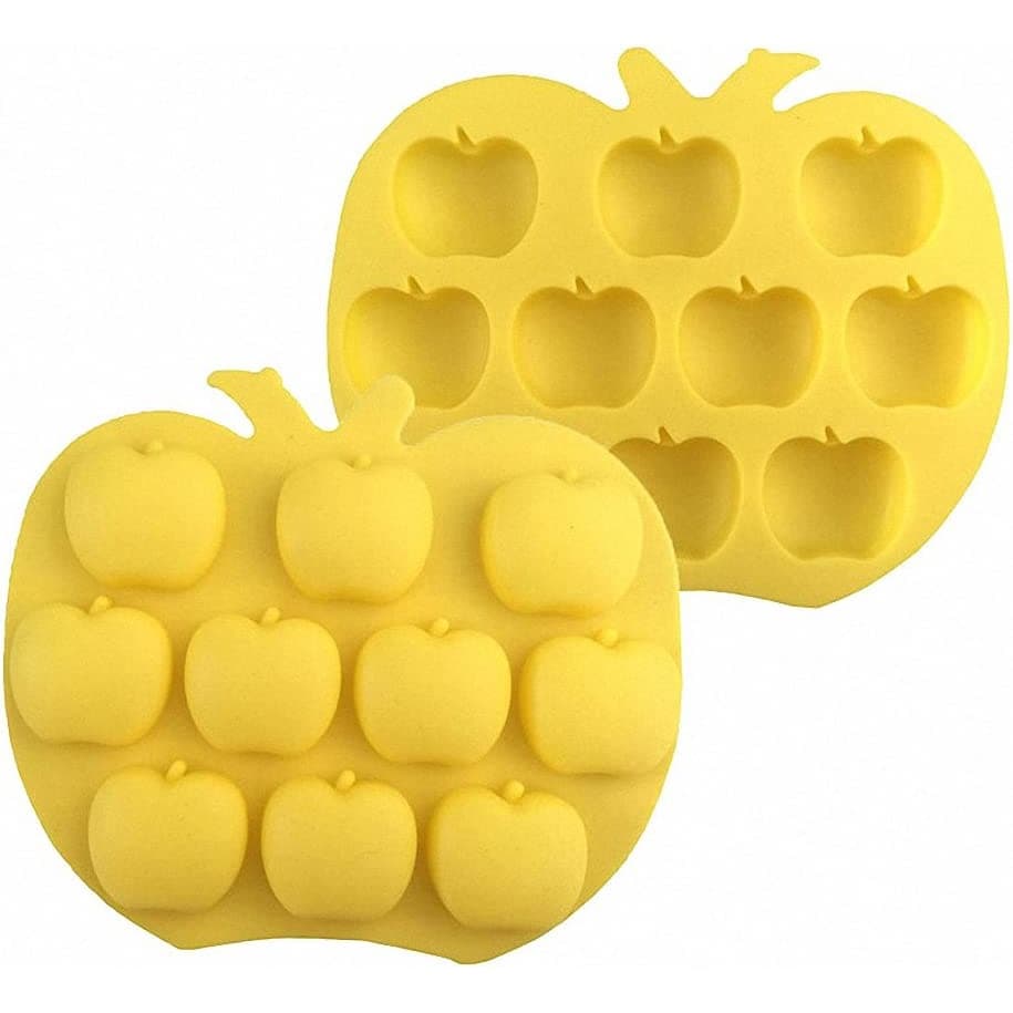 1-Pacote Moldes De Silicone Apple-Molde De Maçã Para Chocolate , Cupcake topper , Jello , Doce , Goma , Cubo De Gelo