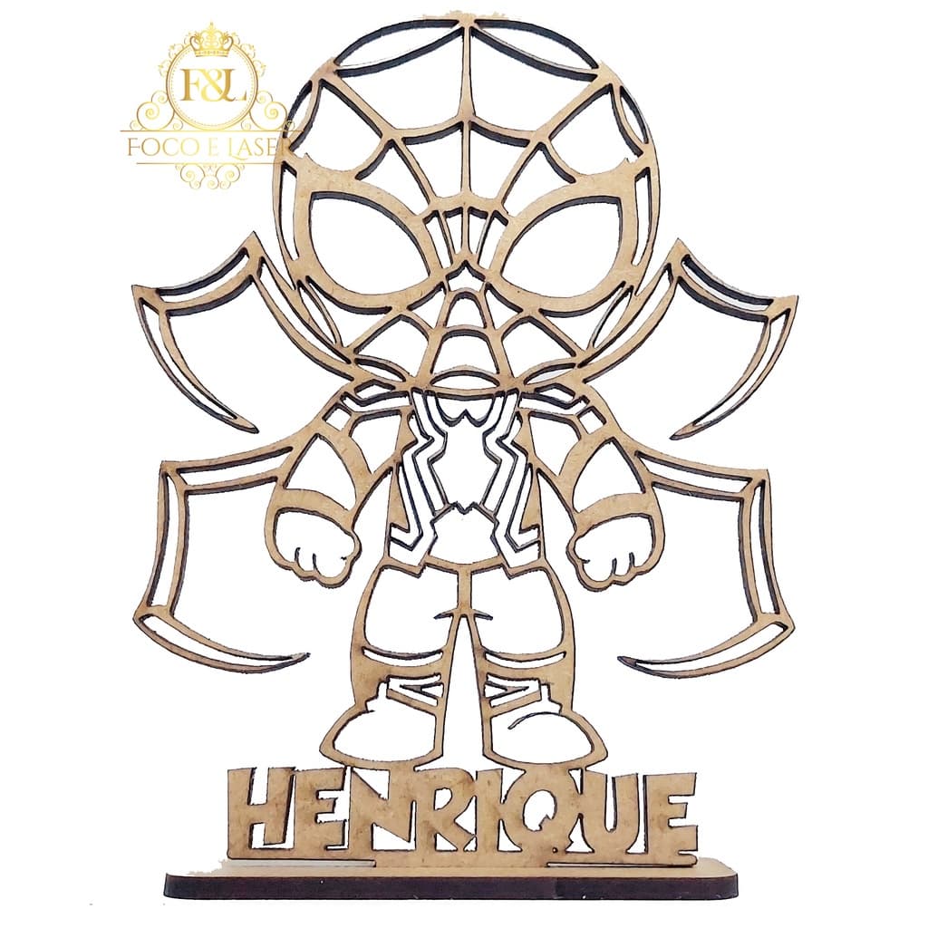 10 Centro de mesa MDF Cru festa Spider man homem aranha 13 cm