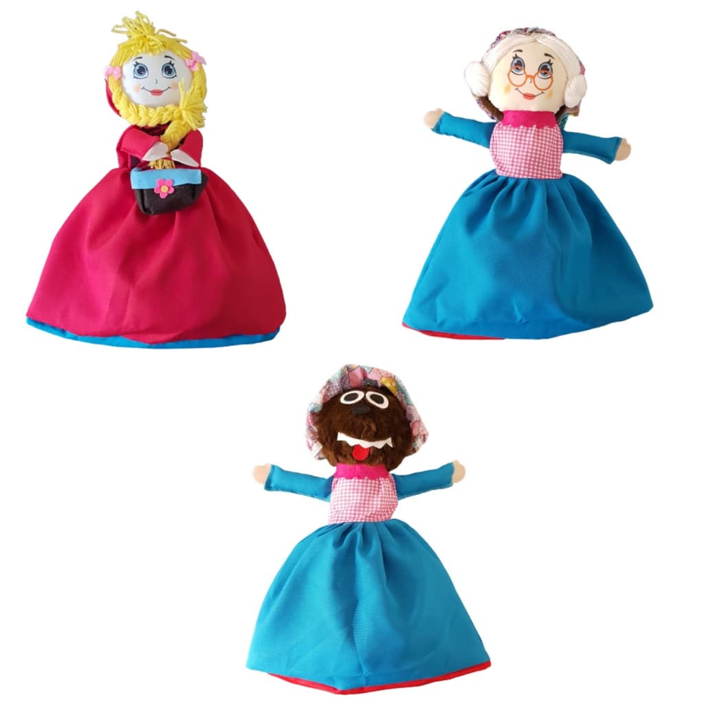 Boneca Fantoche 3 Em 1 Vice e Versa - Chapeuzinho Vermelho