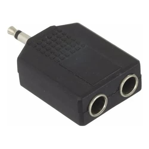 Adaptador P2 Macho Mono X 2 P10 Fêmea Stereo