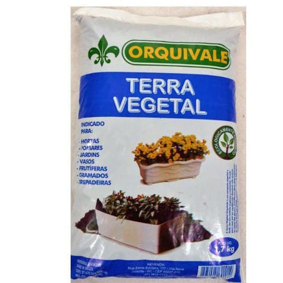 Terra Adubada Vegetal Pronta para Uso - 1,7KG