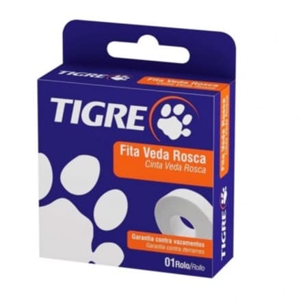 Fita Veda Rosca Teflon Para Torneiras E Hidráulica Em Geral - 18mmx10/ 18mmx25 / 18mmx50 -Tigre