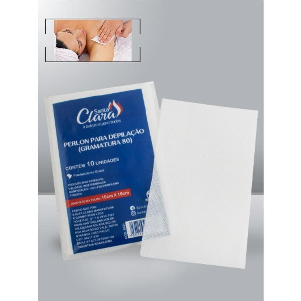 Papel Perlon Lenço Para Depilação Com 10 Unidades - Santa Clara