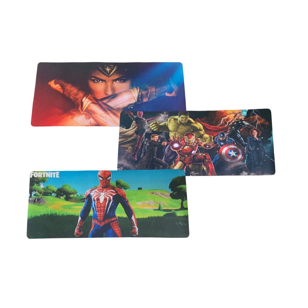 Mouse Pad Gamer 70 x 30 Personagens Heróis Diversos