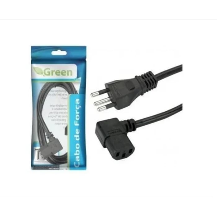 Cabo Força Tripolar P Monitor Pc Tv Smart Pino 90 Graus 3M