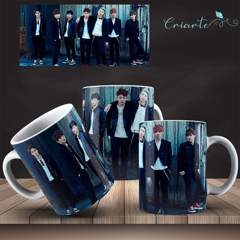 Caneca Porcelana BTS Modelo #04