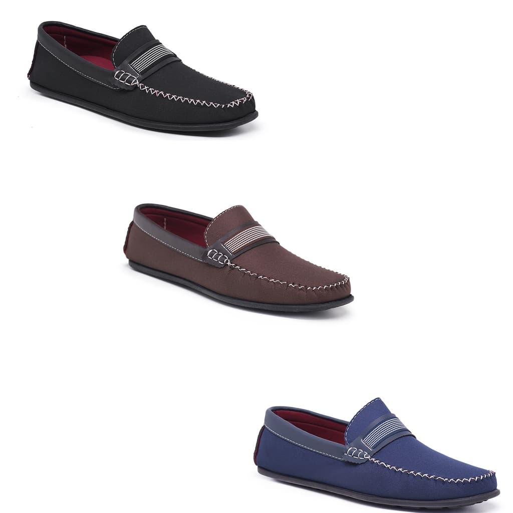 Kit 3 Pares Mocassim Masculino Tecido Linha Confortável Super Oferta