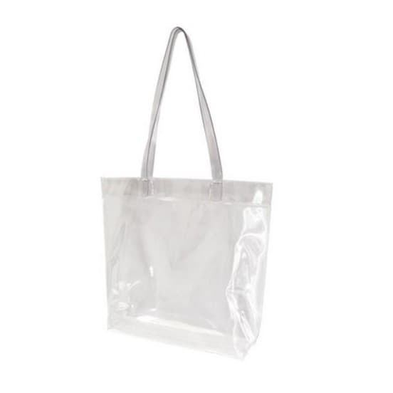 10 A 25 SACOLAS DE PVC SIMPLES COM ALÇA 37 X 37 CM / PRAIA / PISCINA / PRESENTE / BOLSA S3
