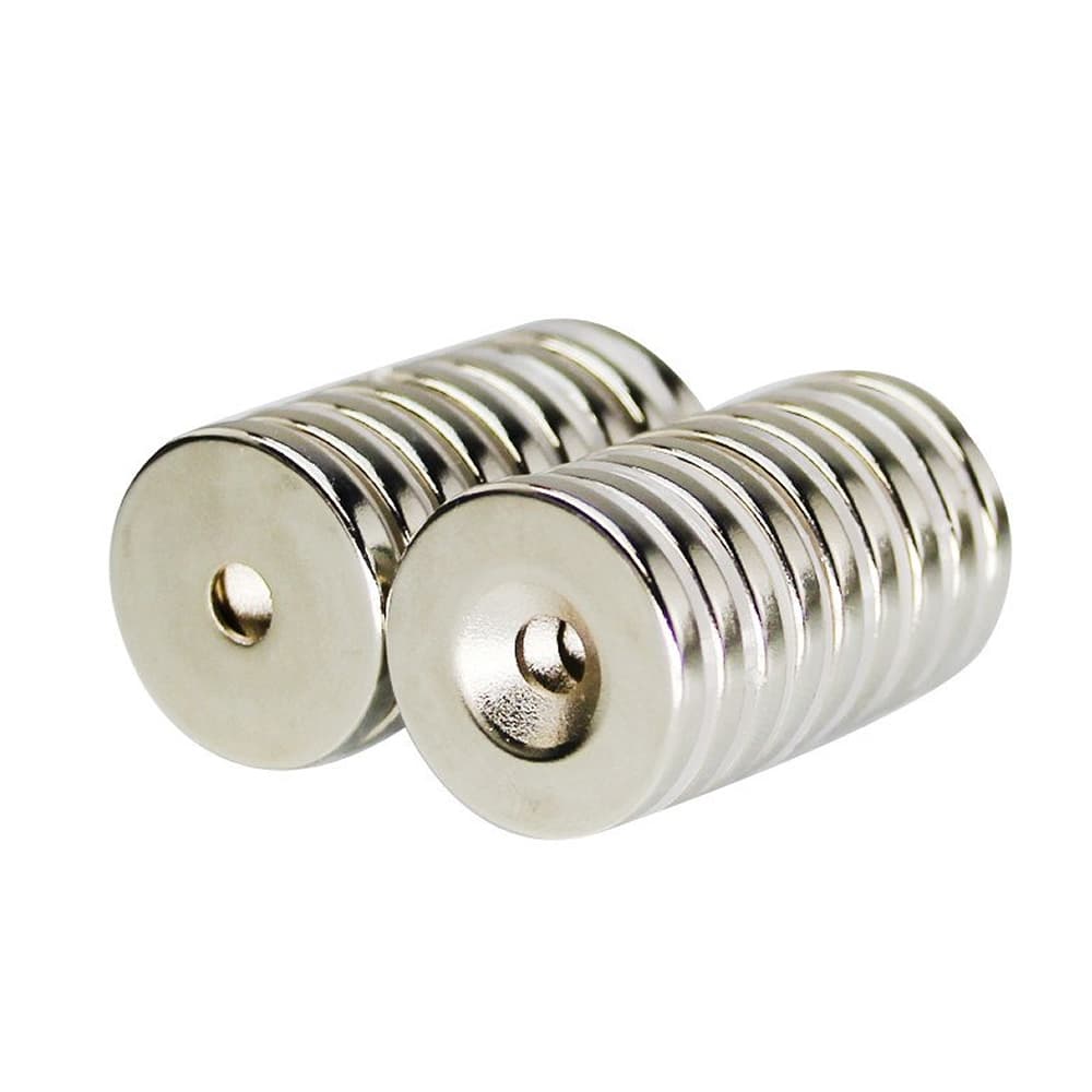 100pcs Imã De Neodimio Disco 20x3 - 20mm X 3mm Com Furo N35