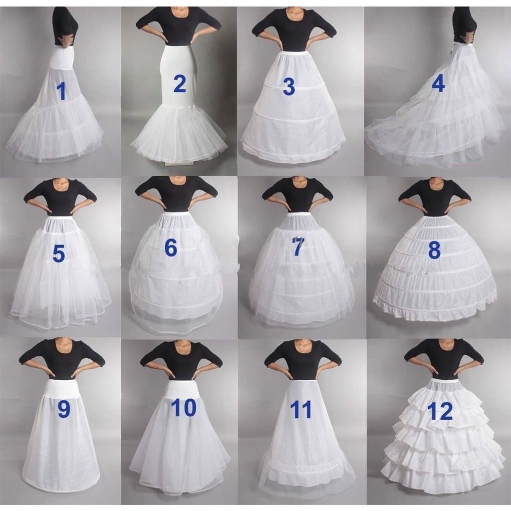 Vestido De Noiva Saia De Apoio 3 Círculos 6 Aço Rígido Malha Pettiskirt Com Babados Elástico Cinto De Renda Anágua