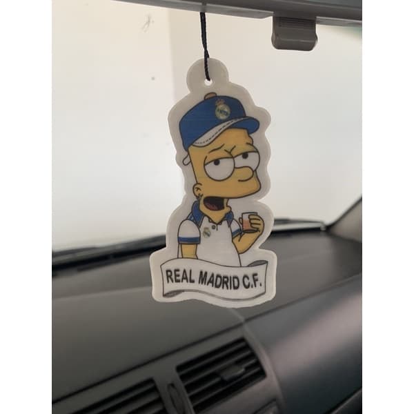Aromatizantes Personalizados - Time Real Madrid - Cheirinho de Carro - Pronta Entrega no Brasil - Tipo little trees