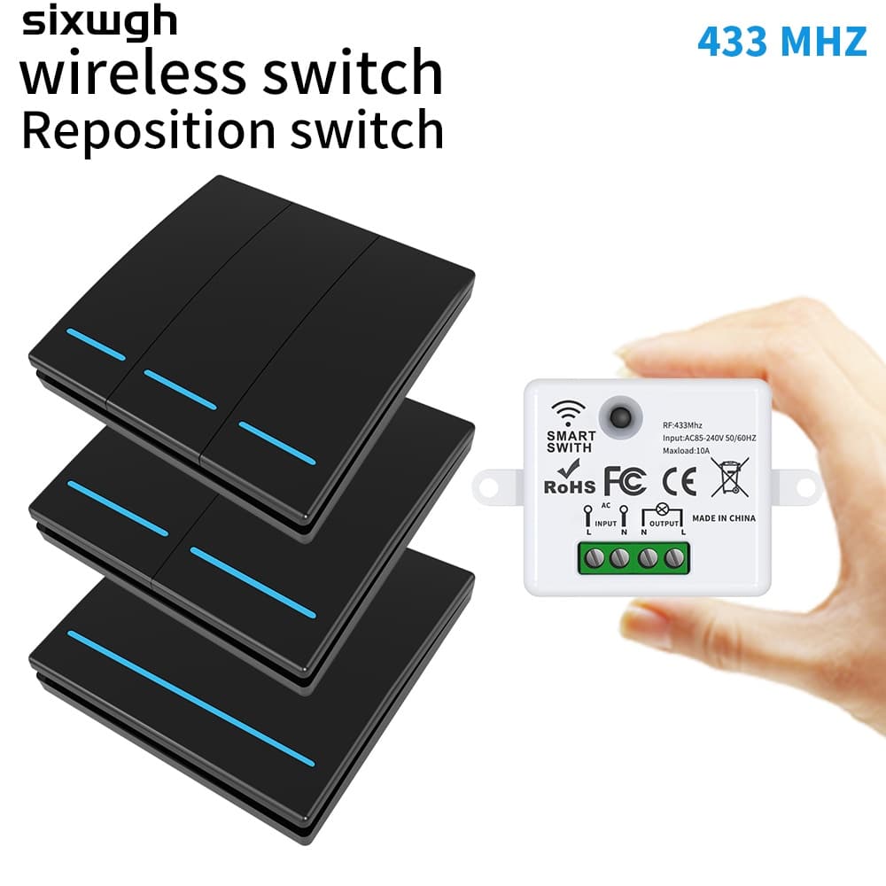 Smart wireless switch Interruptor sem fio reposicione o do interruptor da luz do ventilador