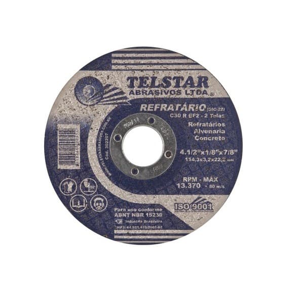 Disco Refratario Telstar 7" X 1/8" X 7/8"