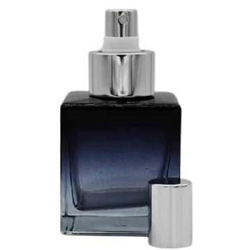 Frasco Spray Vidro Azul 100ml Porta Perfume E Válvula Prata Luxo