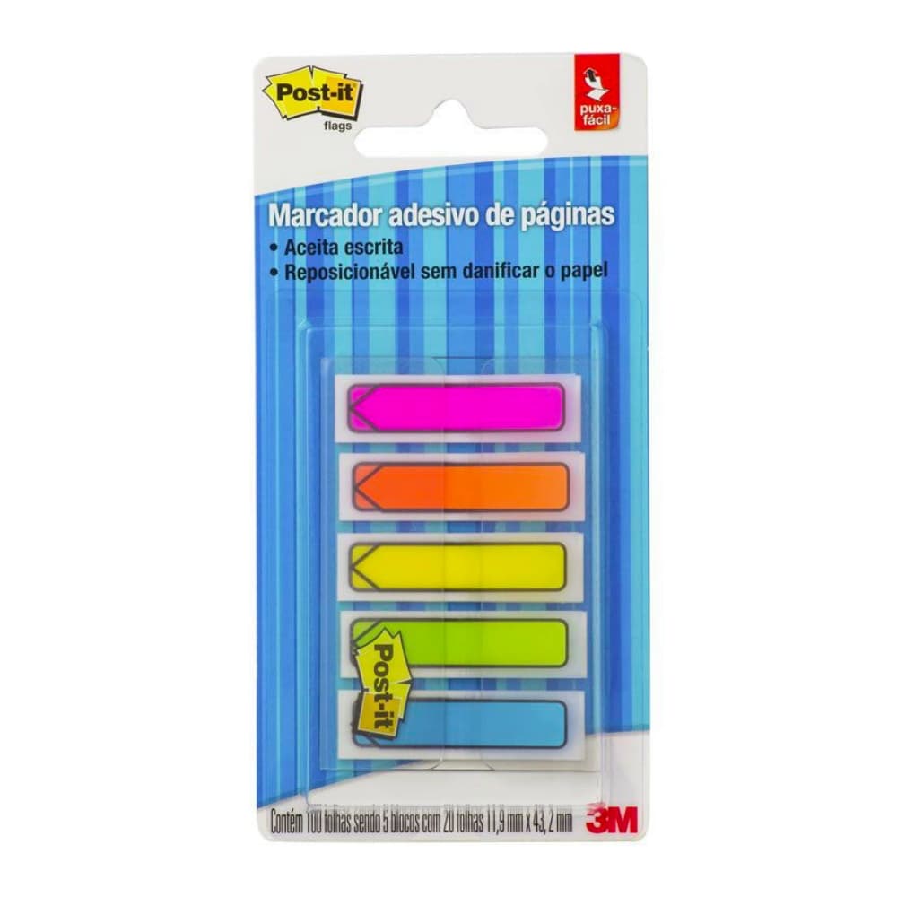 Marcador adesivo de páginas seta Post-It® 3M 11,9 mm x 43,2 mm