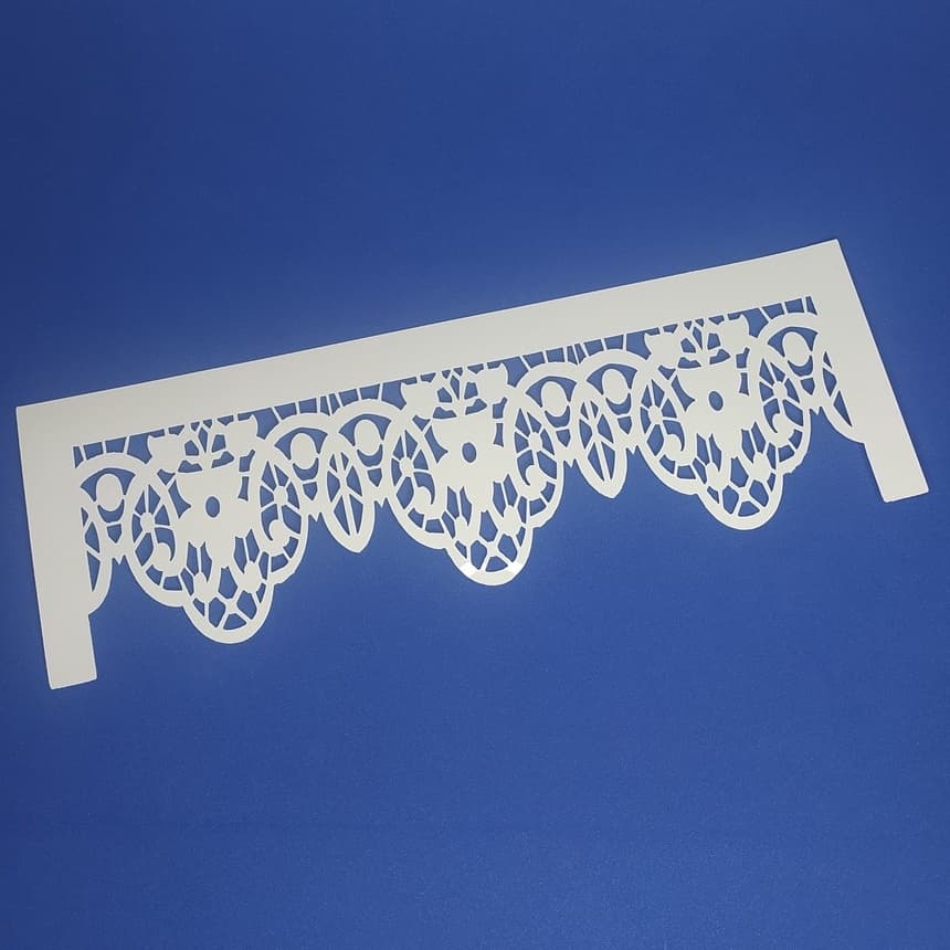 Stencil para Pintura Arabesco Floral - 10x30 cm