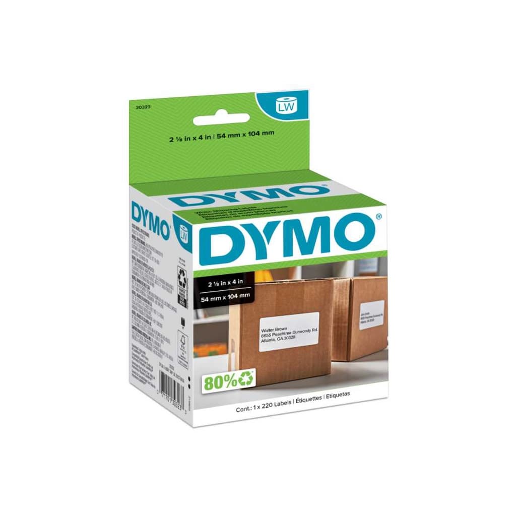 Etiqueta para impressora térmica DYMO Label Writer - rolo c/ 220un 5,4 x 10,2cm
