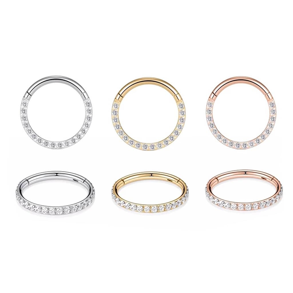 Piercing Argola Click Titanium Com Zircônia Single
