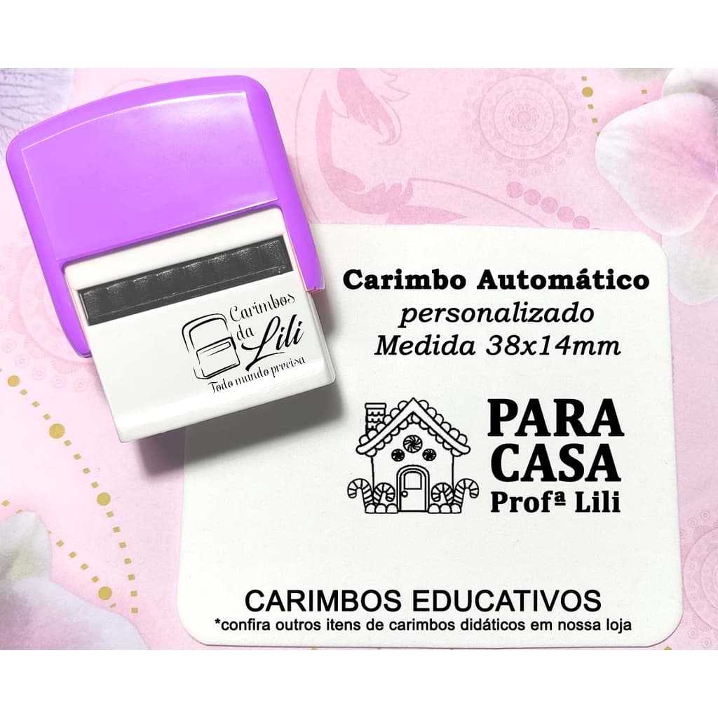 Carimbo personalizado Para Casa - Carimbo Visto - Carimbo para cadernos - Carimbos para Professora