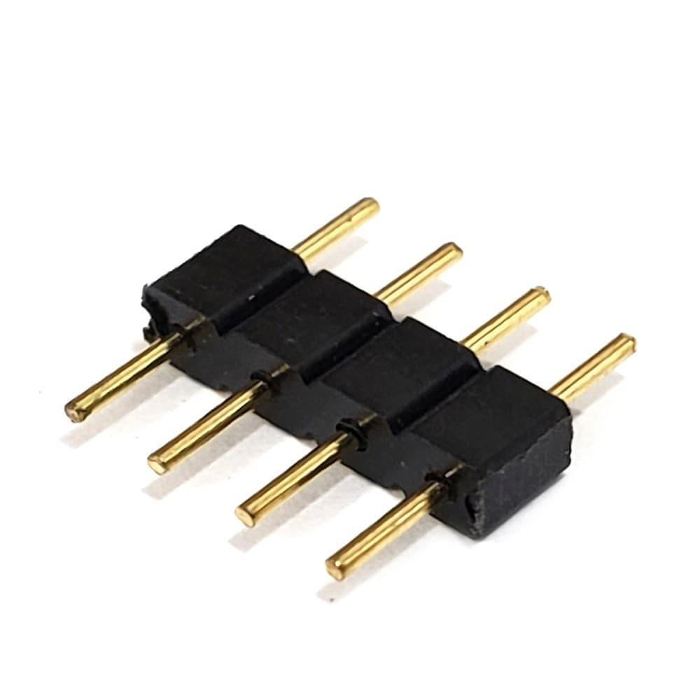 Kit 20 Conector Emenda para Fita Led Rgb 3528/5050 Macho 4 Pinos 10mm