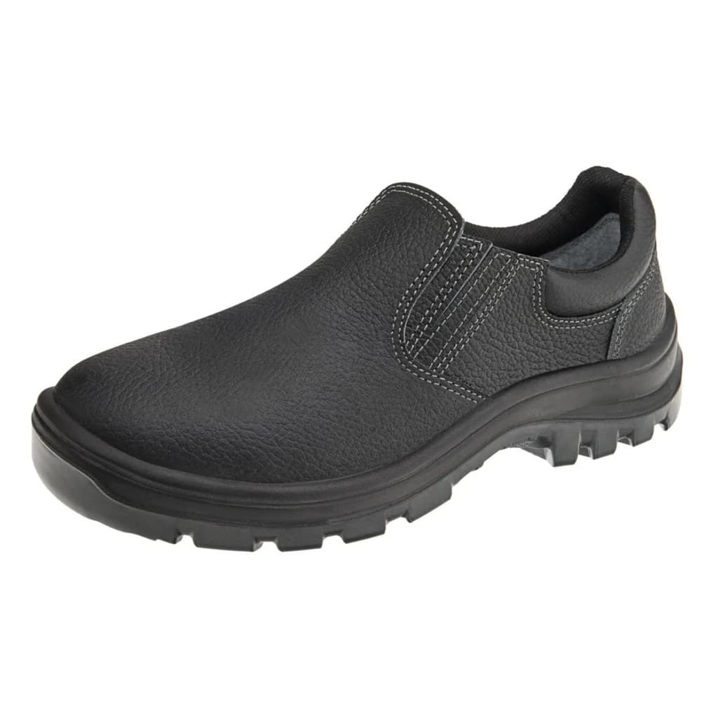 Sapato EPI Ocupacional Segurança Vulcaflex Marluvas 10vt48 Couro Solado Bidensidade PU bico PVC