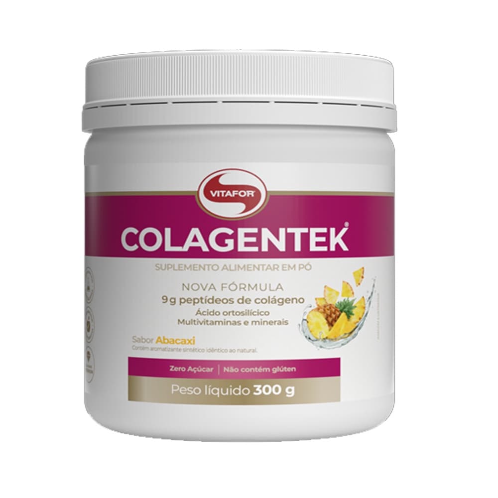 Colagentek pote 300g Abacaxi - Vitafor