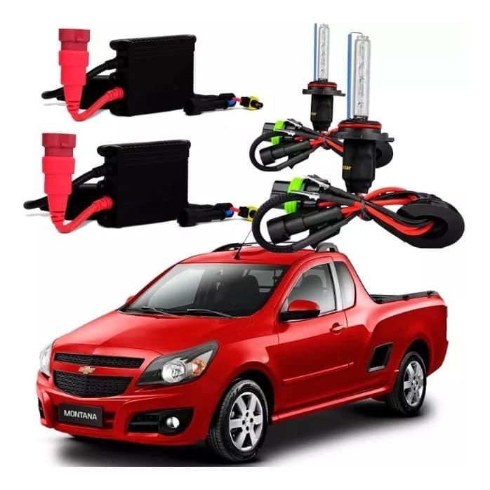 Kit Xenon Chevrolet Montana 04/13 Farol De Milha H3 6000k.